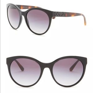 Brand New Burberry 56mm Black Retro Sunglasses
